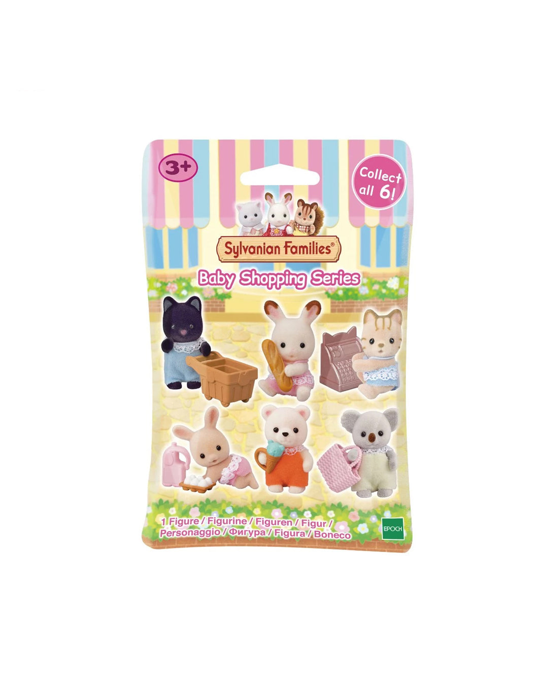 Blind Bag Sylvanian Families Baby Shopping Series – figura coleccionable al azar de la serie Baby Shopping, ideal para coleccionistas de Sylvanian Families; disponible en figuraschile.com