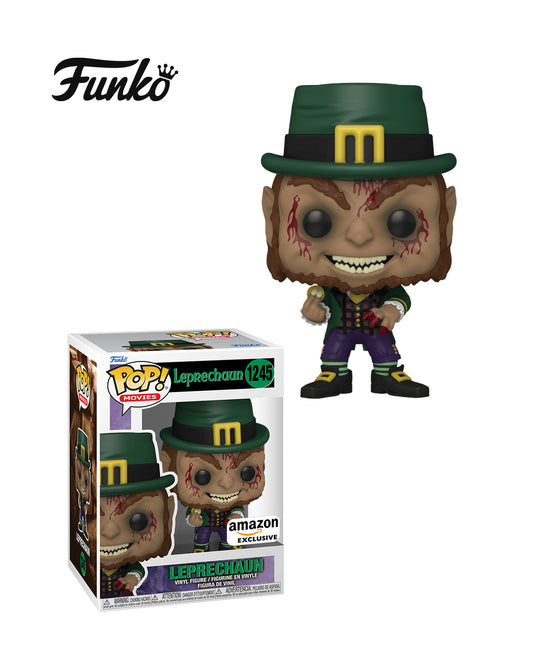 Figura Funko Pop! Leprechaun #1245 Amazon en caja, personaje del famoso horror Leprechaun, edición coleccionable disponible en Figuras Chile.