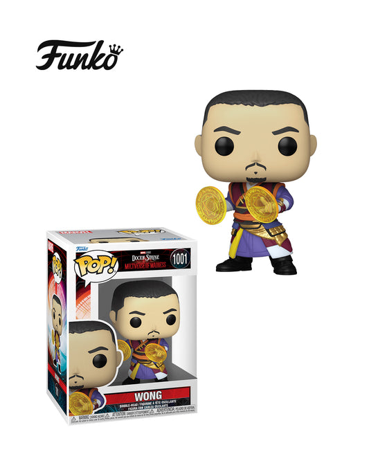 Figura Funko Pop! Marvel Doctor Strange: Multiverse of Madness Wong #1001 en caja, personaje de la película Doctor Strange en el Multiverso de la Locura, edición coleccionable disponible en Figuras Chile.